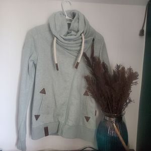 Naketano angle zipper sweater minty Blue
